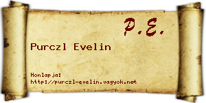 Purczl Evelin névjegykártya